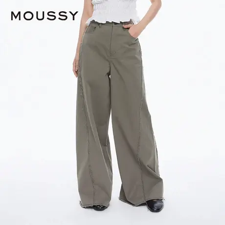 MOUSSY夏季新品美式复古解构毛边阔腿裤休闲裤028HAZ30-0461图片