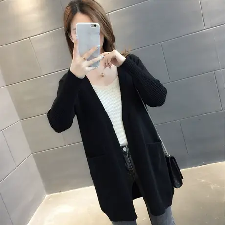 毛衣2024新款女装春秋季春装春款针织开衫宽松外套中长款百搭洋气图片