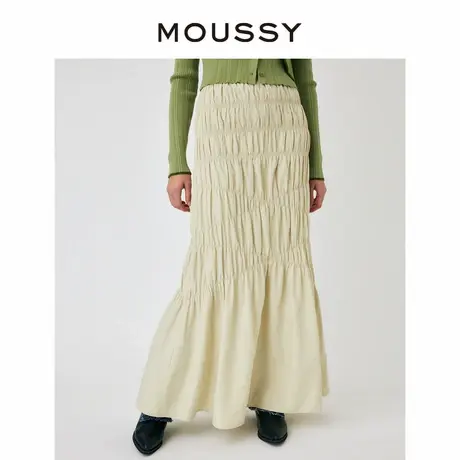 MOUSSY 夏季新品优雅淑女风设计感打揽半身裙女010HSS30-0150图片