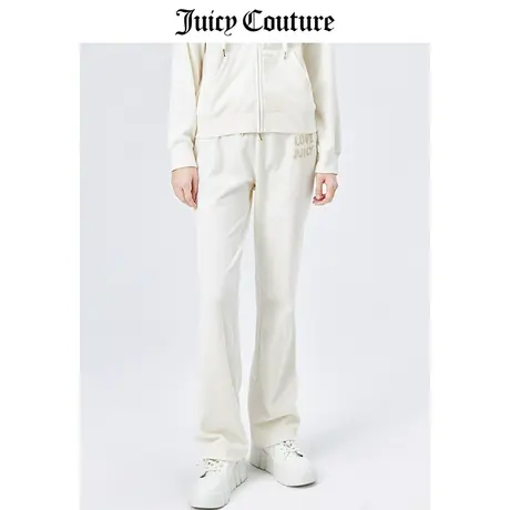 Juicy Couture橘滋休闲裤女美式春季新款天鹅绒长裤直筒微喇裤女图片