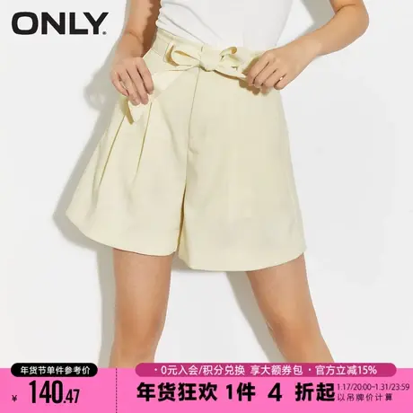 ONLY2023冬季新款高腰显高显瘦A字阔腿短裤休闲裤女|123115020图片