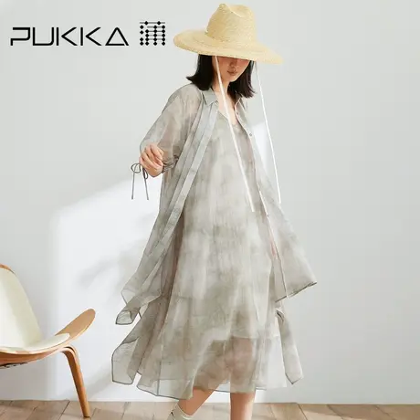 蒲PUKKA文艺衬衫连衣裙女春夏季宽松原创设计感休闲裙子图片