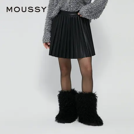 【慧姐专享】MOUSSY 复古港风百褶皮裙美拉德半身裙028HAZ30-1361图片