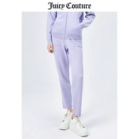 Juicy Couture橘滋休闲裤女美式春季新款针织小脚口毛织裤直筒裤图片