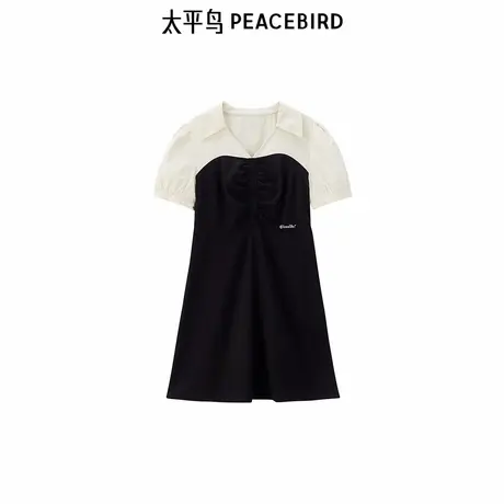 【商场同款】太平鸟女装2025年夏季新款品质拼接连衣裙A1FAE2358图片