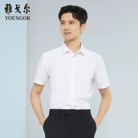 雅戈尔奥莱 商场同款男士短袖衬衫新款官方正品商务休闲短袖衬衫商品大图