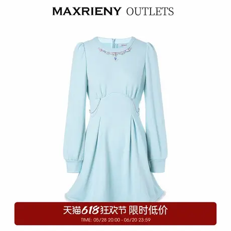 【奥莱】MAXRIENY减龄针织连衣裙女装秋冬学院风卫衣裙鱼尾裙图片