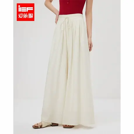 IEF/爱依服【微胖】大码女装2025夏季新款文艺休闲慵懒风阔腿裤图片