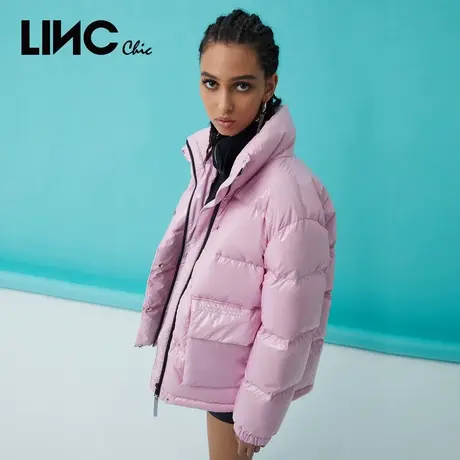 商场同款LINC金羽杰2023年冬新款反季面包服羽绒服女专柜断码清仓图片