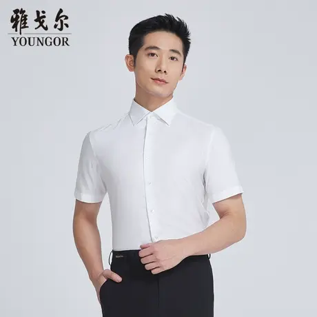 【商场同款】雅戈尔男士短袖衬衫春夏新款官方商务休闲短袖衬衫男图片