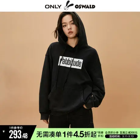 ONLY冬季迪士尼奥斯华联名宽松连帽长袖卫衣女|12349S006图片