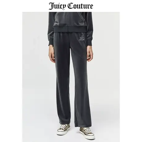 Juicy Couture橘滋休闲裤女美式春季新款运动丝绒微喇天鹅绒长裤图片