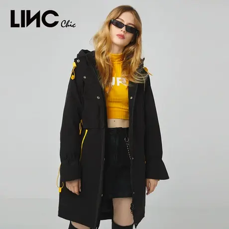 LINC金羽杰2023冬新款反季户外女款派克服中长款羽绒服女断码清仓图片
