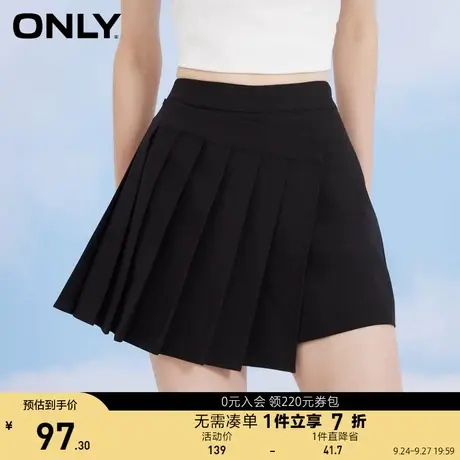 ONLY奥莱夏季设计感JK风百褶裤裙拼接短裤休闲裤女图片