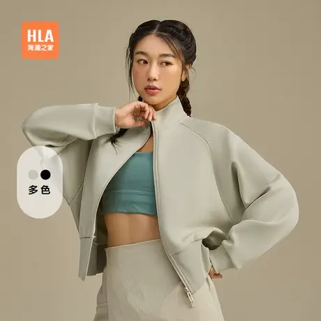 HLA/海澜之家综训运动sportsday卫衣25春夏新款宽松休闲上衣女装图片