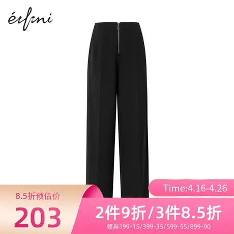 伊芙丽休闲裤女秋冬新品直筒裤女士长裤1BA152361图片