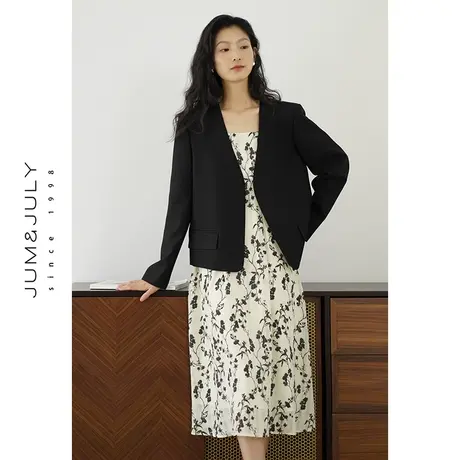 高级感休闲西装外套女小西服上衣嘉茱莉新款气质英伦风短款小西装图片