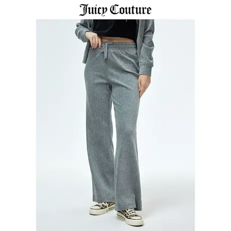 Juicy Couture橘滋休闲裤女春季新款美式宽松显瘦天鹅绒直筒裤图片