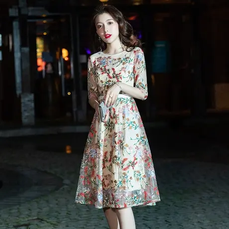 小礼服女2024新款时尚气质名媛仙气宴会连衣裙晚礼服平时穿花仙子图片