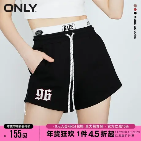 ONLY2023冬季新款潮流运动风宽松卫裤短裤休闲裤女|12315U002图片