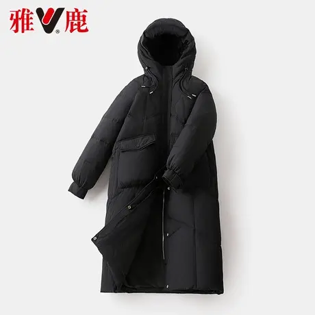 雅鹿羽绒服女中长款2022冬季新款连帽休闲宽松保暖加厚外套高端潮图片