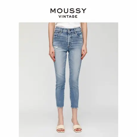 MOUSSY VINTAGE 春季古着感弹性紧身高腰牛仔长裤女540FSC12-1130图片
