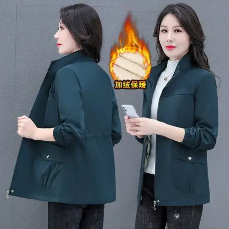 中年女士羊羔毛外套女2022新款加绒加厚秋冬中老年妈妈女装冬季图片
