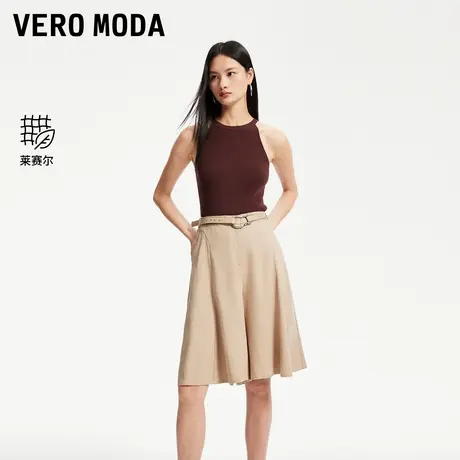 Vero Moda短裤女夏季宽松中腰A字阔腿裤简约通勤百搭324215002图片