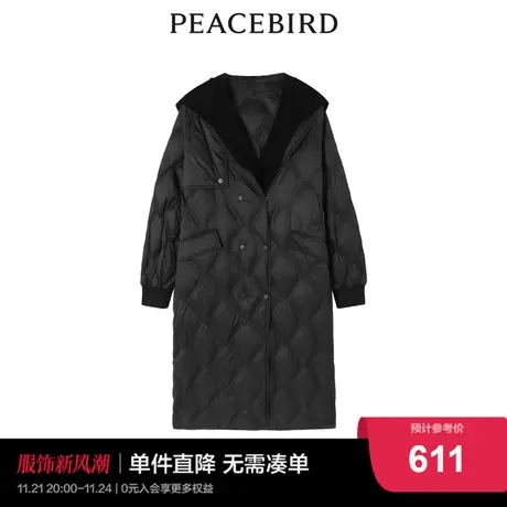 太平鸟时尚2022冬季新款风衣式轻薄羽绒服A5ACC4C16图片