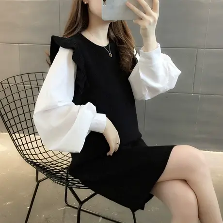 毛衣女装2024新款春秋季春款春装女士宽松毛衣裙外穿打底衫中长款图片
