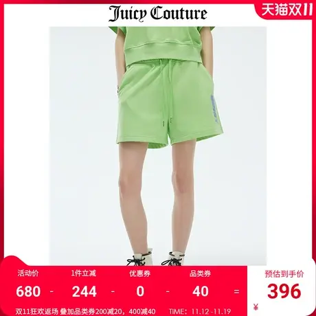 Juicy Couture橘滋短裤女2023夏季新款美式运动宽松针织休闲裤图片