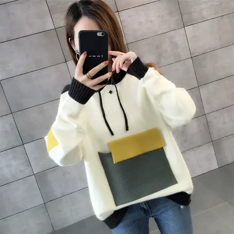 毛衣女2024年新款春秋季春款春装女士宽松加绒百搭外穿打底衫爆款图片