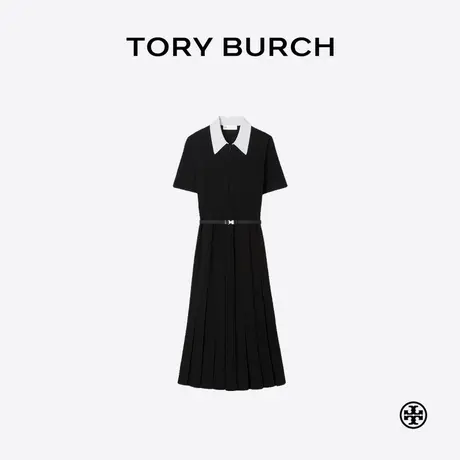TORY BURCH 汤丽柏琦 T MONOGRAM 镂空褶裥连衣裙 170790图片