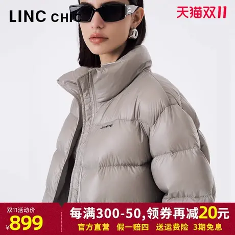 LINCCHIC金羽杰短款羽绒服女2023秋冬新品超轻活力加厚立领面包服图片