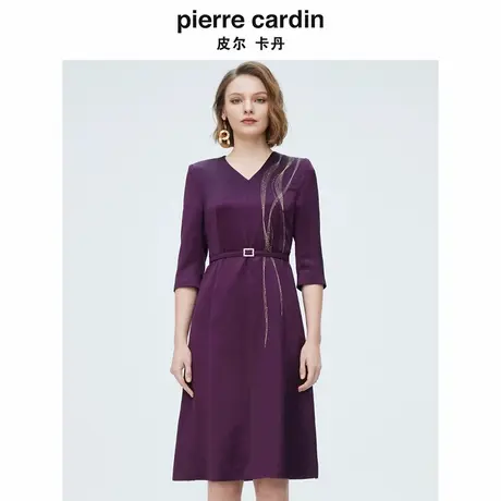 【皮尔卡丹女装】 小众修身轻仪式礼服连衣裙【专柜正品】图片