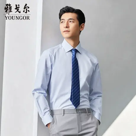【商场同款】雅戈尔男士长袖衬衫春新款官方商务休闲衬衫图片