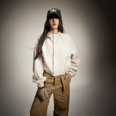 美式设计感拼接连帽外套女春秋2024新款复古短款夹克小众潮牌上衣商品大图