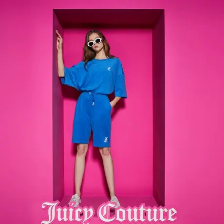 Juicy Couture橘滋女装新款克莱因绣花女休闲裤图片
