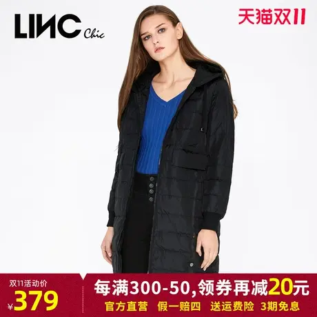 断码清仓LINC金羽杰羽绒服女2023冬新款反季专柜中长款轻薄面包服图片