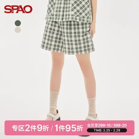 SPAO女士短裤夏季新款休闲西装短裤SPTHC25S23图片