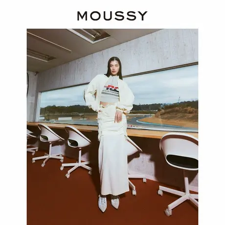 【HONDA】MOUSSY 夏季花苞抽褶侧开叉工装裙半身裙010HSK01-0270图片