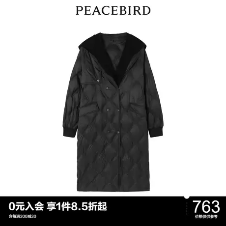 太平鸟时尚冬季新款风衣式轻薄羽绒服A5ACC4C16图片