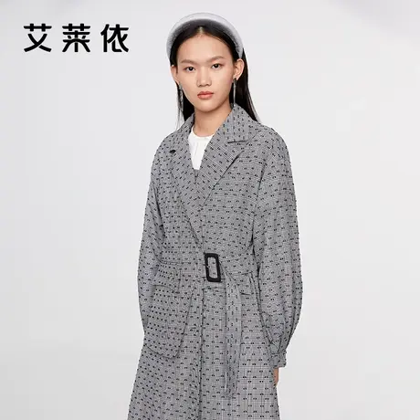 艾莱依商场同款风衣女2022年新款春休闲小个子chic中长款外套4.24图片