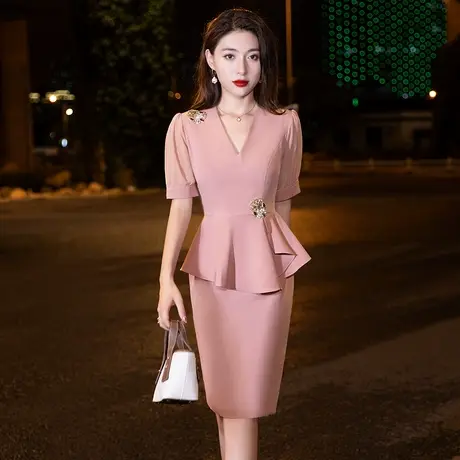 小晚礼服女正式场合法式气质名媛日常女神范高级感轻奢宴会连衣裙图片
