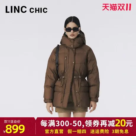 LINCCHIC金羽杰2023年秋冬新款高街连帽面包羽绒服女Y23802320图片
