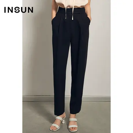 INSUN恩裳夏季直筒小脚轻薄西裤图片