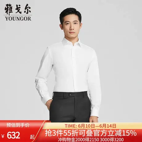 【商场同款】雅戈尔男士长袖衬衫春秋新款官方商务休闲长袖衬衫男图片
