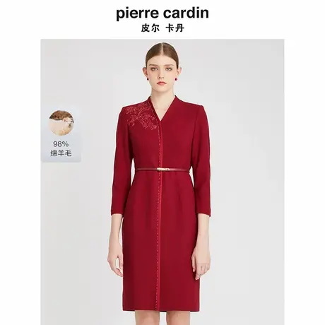 【皮尔卡丹女装】春秋通勤小众优雅连衣裙【专柜正品】图片