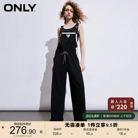 ONLY奥莱2023夏季新款时尚松紧腰可调节肩带背带裤休闲图片
