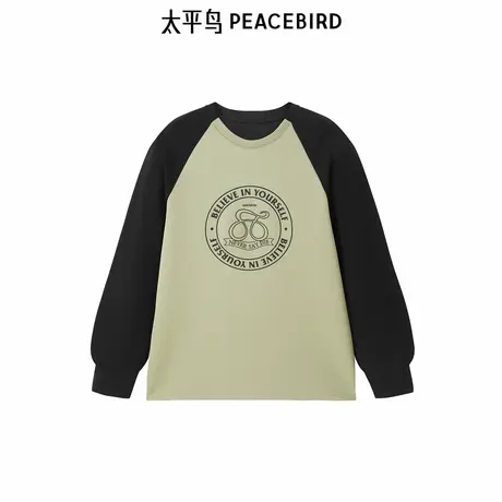 太平鸟圆领长袖卫衣上衣套头印花卫衣A3CRF1440图片